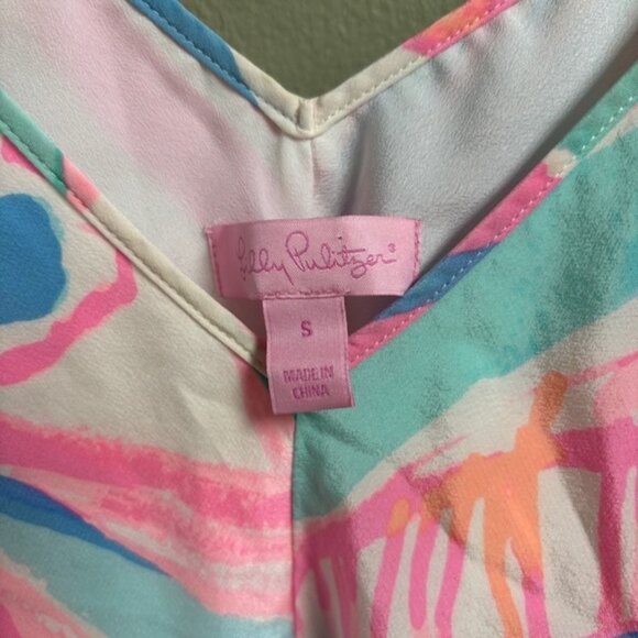 Lilly Pulitzer Womens Floral Slip Cami Dress Size S Flowy Hippie Flirty Light - Picture 6 of 10